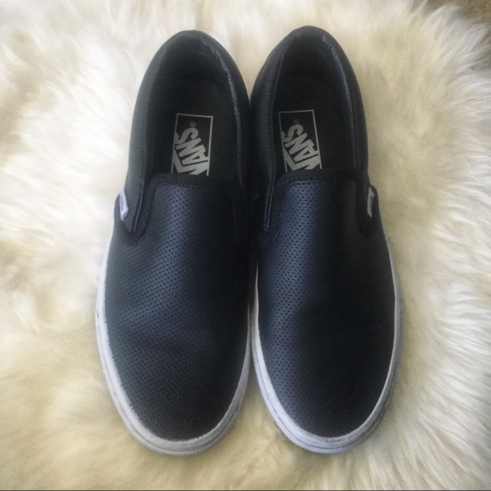 Vans perforated leather slip on